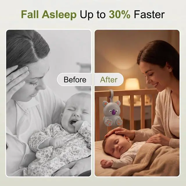 Alt view image 4 of 7 - White Noise Machine for Baby with Bluetooth Speaker | Portable Baby Sound Machine Sleep Soother Music for Nursery & Travel, Soothing Lullabies Non-Looping Sounds, Timer, USB-C Rechargeable
