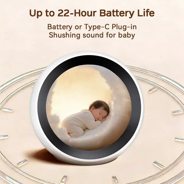Alt view image 3 of 6 - Machine Baby Patter for Sleeping Cute White Noise Machine for Baby Kids Adults with 32 Soothing 32 Volume Levels Brown Noise Machine with 4 Timer Memory Funtion for Travel Office Privacy