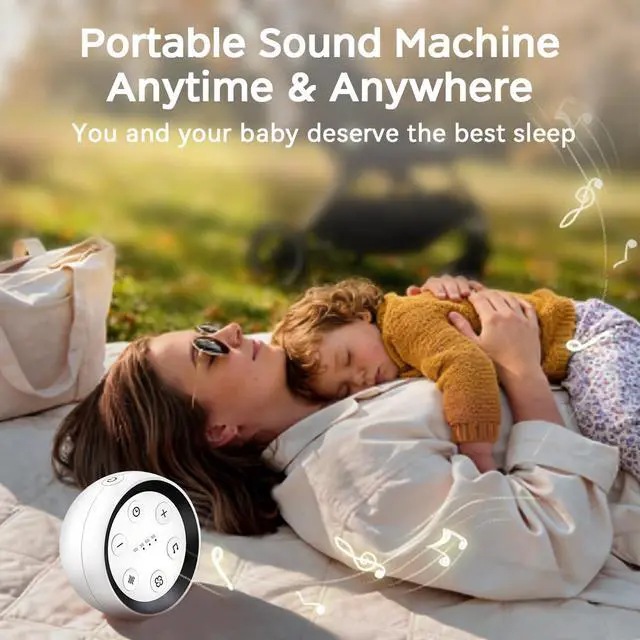 Alt view image 6 of 6 - Machine Baby Patter for Sleeping Cute White Noise Machine for Baby Kids Adults with 32 Soothing 32 Volume Levels Brown Noise Machine with 4 Timer Memory Funtion for Travel Office Privacy