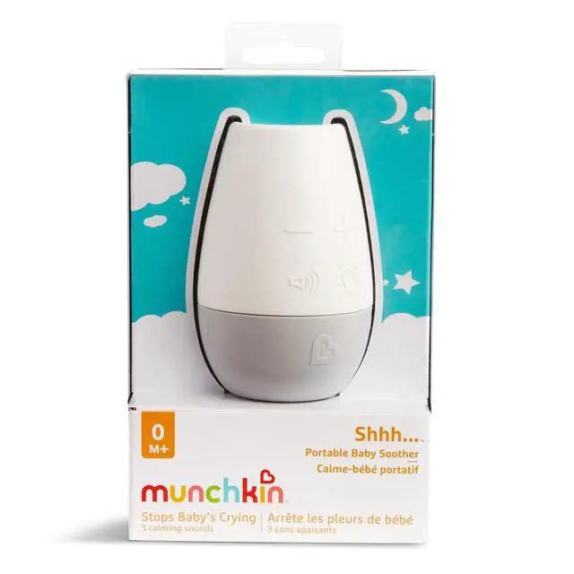Alt view image 5 of 6 - Shhh White Noise Sound Machine, Baby Sleep Soother with Night Light, Portable for Travel or Nursery, White/Grey