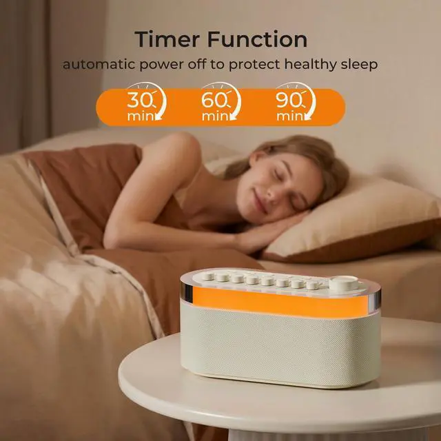 Alt view image 6 of 7 - White Noise Sound Machine for Sleep with 255+ Mixable Sounds & Bluetooth