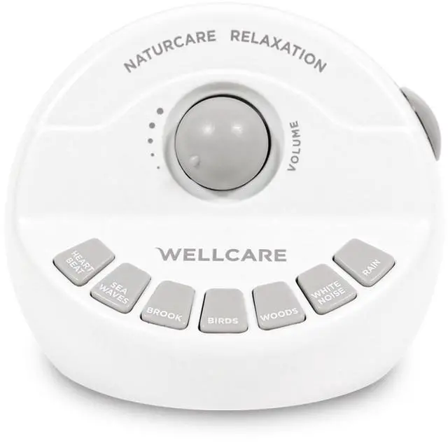 Main image of Naturcare Sound Relaxation: 7 Nature Sound Machine with White Noise, Sleep Aid for Babies and Adults, Stepless Volume, Timer, Adapter Powered (Included) or Battery Operated (Not Included)