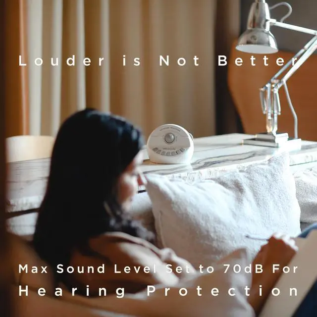 Alt view image 2 of 7 - Naturcare Sound Relaxation: 7 Nature Sound Machine with White Noise, Sleep Aid for Babies and Adults, Stepless Volume, Timer, Adapter Powered (Included) or Battery Operated (Not Included)