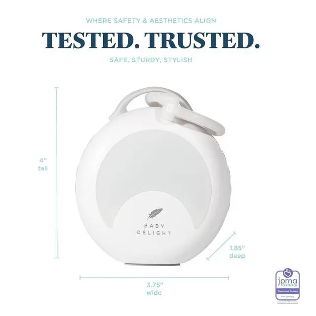 Alt view image 3 of 7 - Dewdrop White Noise Sound Machine | Portable Travel Nightlight | 30 Sleep Sounds | Lullabies, Nature Sounds, White Noise & More | 8 Light Colors | Voice Recorder | Rechargeable
