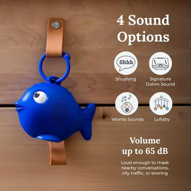 Alt view image 3 of 6 - Baby Sea Soother White Noise Sleep Sound Machine, 4 Relaxing Sounds & Auto-Off Timer for Infants & Child, Noise Cancelling Sleep Aid for On-The-Go Use & Travel, Registry Gift
