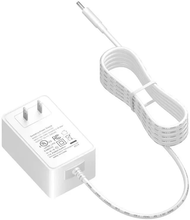Main image of 5V Power Cord Replacement for Hatch Baby Rest, Rest+ and Rest Mini Sound Machine, Barrel Style White AC Adapter Charger