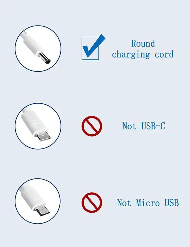 Alt view image 4 of 7 - 5V Power Cord Replacement for Hatch Baby Rest, Rest+ and Rest Mini Sound Machine, Barrel Style White AC Adapter Charger