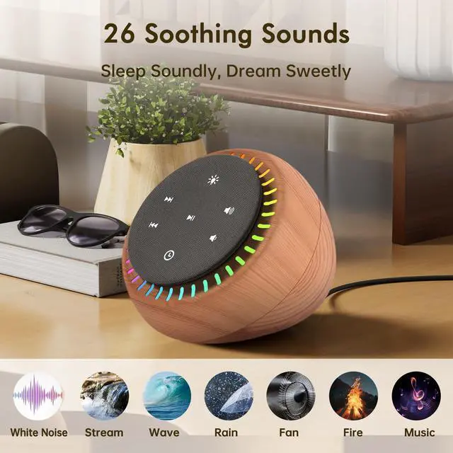 Alt view image 2 of 7 - Sound Machine for Sleep, White Noise for Sleeping Adults & Baby