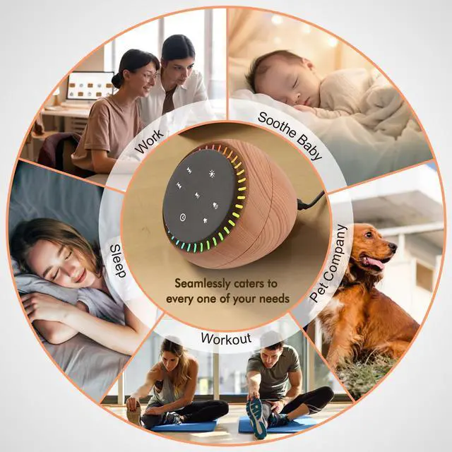 Alt view image 6 of 7 - Sound Machine for Sleep, White Noise for Sleeping Adults & Baby