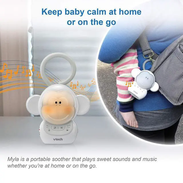 Alt view image 3 of 7 - Communications BC8211 Myla The Monkey Baby Sleep Soother with a White Noise Sound Machine Featuring 5 Soft Ambient Sounds, 5 Calming Melodies & Soft-Glow Night Light, 1 Count (Pack of 1)