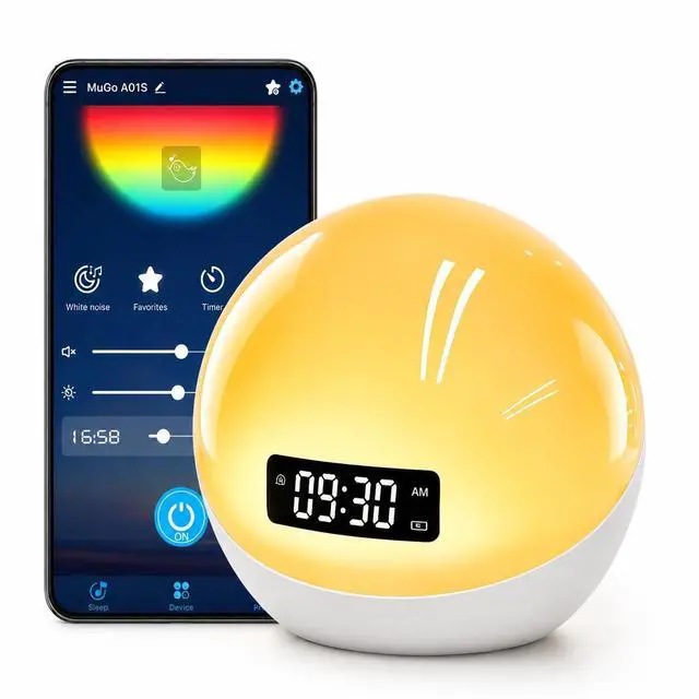 Main image of White Noise Sound Machine with Sunrise Alarm Clock for Kids Baby Shusher