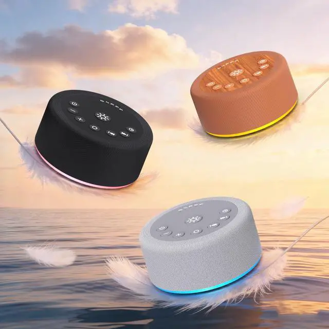Alt view image 2 of 7 - Sound Machine Night Light White Noise Brown Noise Machine 30 Non Looping Sounds 12 Lights 5 Timers 36 Adjustable Volume Memory Function Sleep Sounds Machine for Baby Kids Adult & Home Office Travel