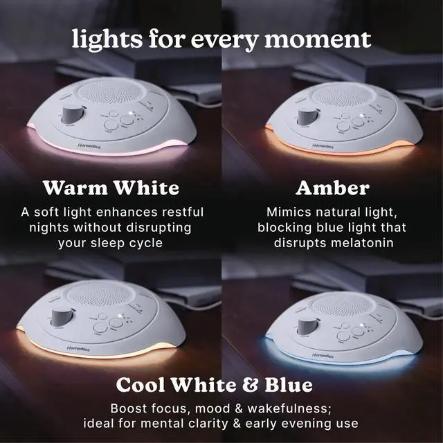 Alt view image 6 of 7 - Sleep Better Portable Sound Machine, Night-Light, Soothing Sounds