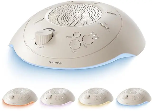 Main image of White Noise Portable Sound Machine, Night Light, Cream