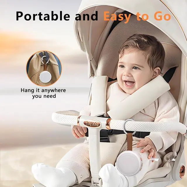 Alt view image 3 of 6 - Portable Sound Machine Baby White Noise Machine Travel Noise Machine with 30 Soothing Sounds for Newborn Kids Adults Battery Sleep Brown Noise Masker 4 Timers Memory Function for Travel Home Office