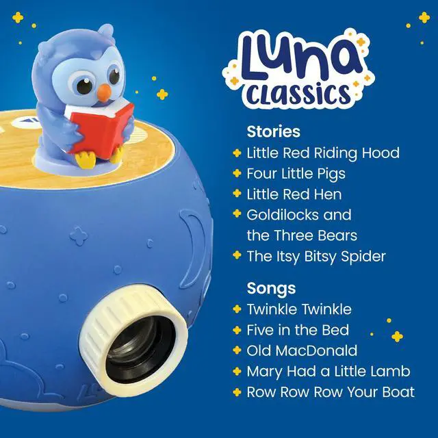 Alt view image 4 of 7 - Kids Book Projector - 5 Read-Aloud Stories, 5 Songs, Night Light & Soothing Dream Music | Children Ages 3+ Storytime Projector for Kids & Toddlers | Educational Toys, Owl