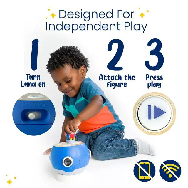 Alt view image 5 of 7 - Kids Book Projector - 5 Read-Aloud Stories, 5 Songs, Night Light & Soothing Dream Music | Children Ages 3+ Storytime Projector for Kids & Toddlers | Educational Toys, Owl