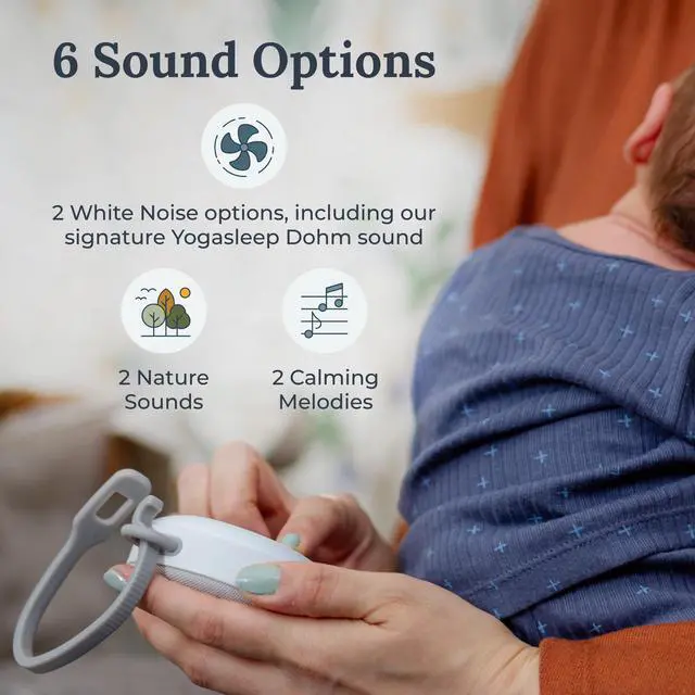 Alt view image 3 of 7 - Hushh 2 Portable Sound Machine for Baby & Kids, New Reinforced Clip, Backlit Buttons, Night Light, 6 Soothing Natural Sounds, Easy to Use Timer, Volume Control, Toddler Lock, Noise Canceling
