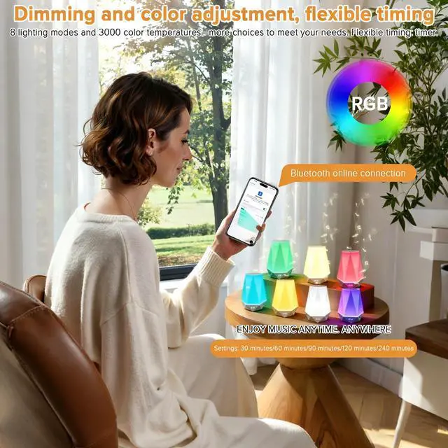 Alt view image 6 of 7 - Sleep Sound MachinesWhite Noise Machine for Baby Sleeping with Night Light, Portable Sound Machine with 32 Soothing Sounds, 8 Night Light Colors, Timer, App Remote Control, Personal Sleep Routine