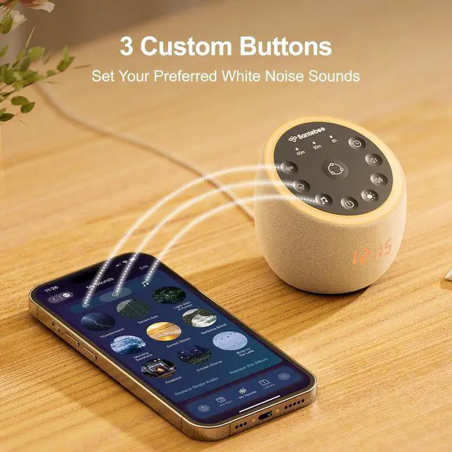 Alt view image 4 of 7 - White Noise Sound Machine for Sleep Smart with 388 Sounds&3 Custom Buttons