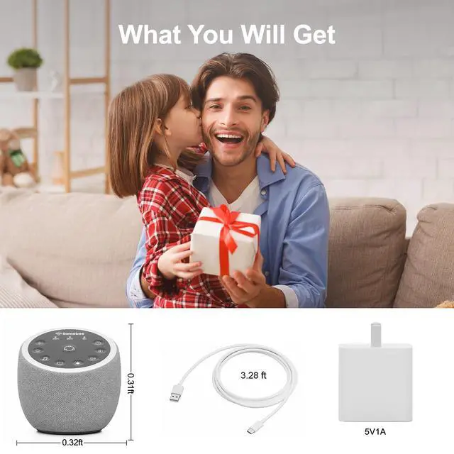 Alt view image 7 of 7 - White Noise Sound Machine for Sleep Smart with 388 Sounds&3 Custom Buttons