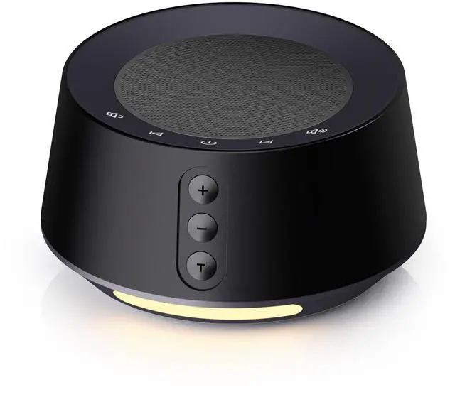 Main image of White Noise Machine with Night Light 20 Soothing Sounds, 10 Color Lights, 5 Timer Settings & Memory Function, Portable Sleep Sound Machine for Baby Nursery, Kids & Adults, Black