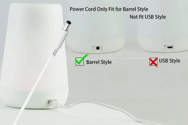 Alt view image 2 of 4 - Adapter Power Cord Replacement for Hatch Baby Rest, Rest+ and Rest Mini Sound Machine, Barrel Style 5V 2A White AC Supply Charger with 5ft Cable