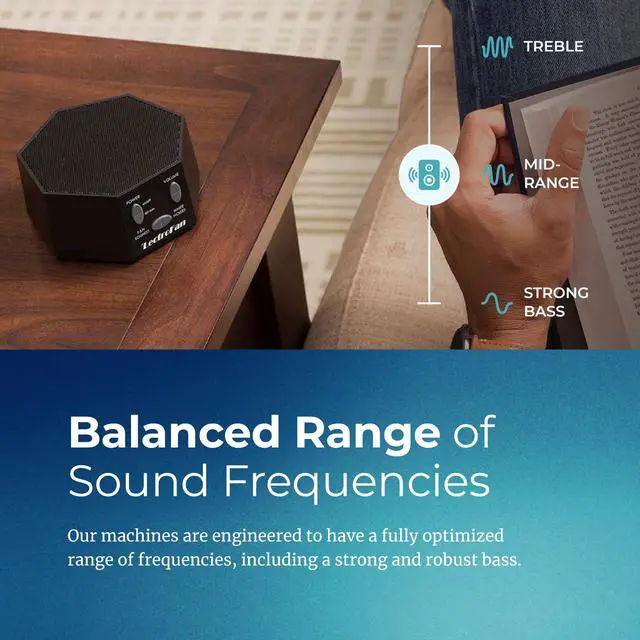 Alt view image 6 of 7 - LectroFan Classic - Soothing Sound Machine for Sleep - Built-in Sleep Timer - Compact Design - Non-Looping Sounds - Speech Privacy - Black