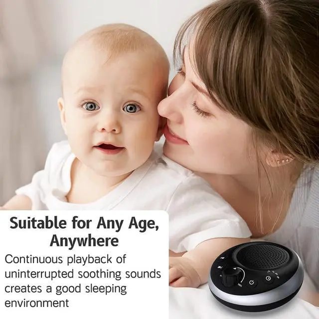 Alt view image 5 of 7 - Sound Machine Loud White Noise Machine Nonstop Brown Noise Sleep Machine 30 Soothing Sounds for Baby Kids Adults Pink Noise Sounds Machine 36-Level Vol 4 Timer Memory Function for Home Travel Office