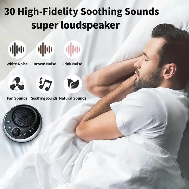 Alt view image 2 of 7 - Sound Machine Loud White Noise Machine Nonstop Brown Noise Sleep Machine 30 Soothing Sounds for Baby Kids Adults Pink Noise Sounds Machine 36-Level Vol 4 Timer Memory Function for Home Travel Office