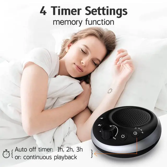 Alt view image 4 of 7 - Sound Machine Loud White Noise Machine Nonstop Brown Noise Sleep Machine 30 Soothing Sounds for Baby Kids Adults Pink Noise Sounds Machine 36-Level Vol 4 Timer Memory Function for Home Travel Office