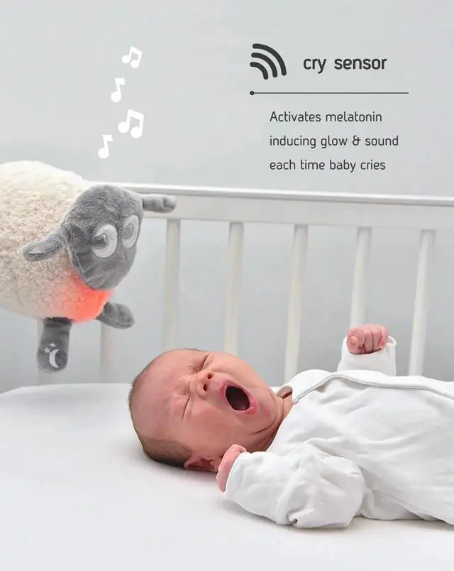 Alt view image 4 of 7 - Rechargeable Ewan Deluxe, Gray | Baby & Toddler White Noise Sound Machine | Cry Sensor & Nightlight | 10 Soothing Sounds | Continuous or Timer Playback | Machine Washable