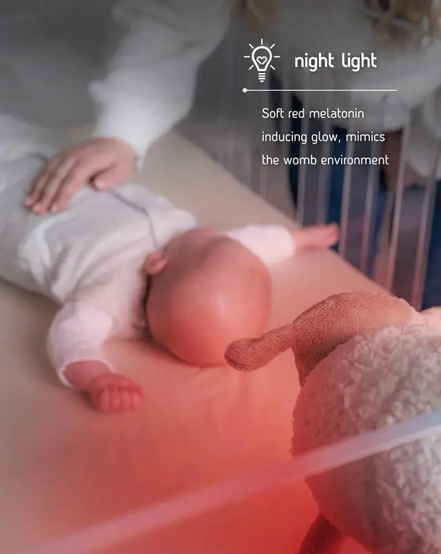 Alt view image 6 of 7 - Rechargeable Ewan Deluxe, Gray | Baby & Toddler White Noise Sound Machine | Cry Sensor & Nightlight | 10 Soothing Sounds | Continuous or Timer Playback | Machine Washable