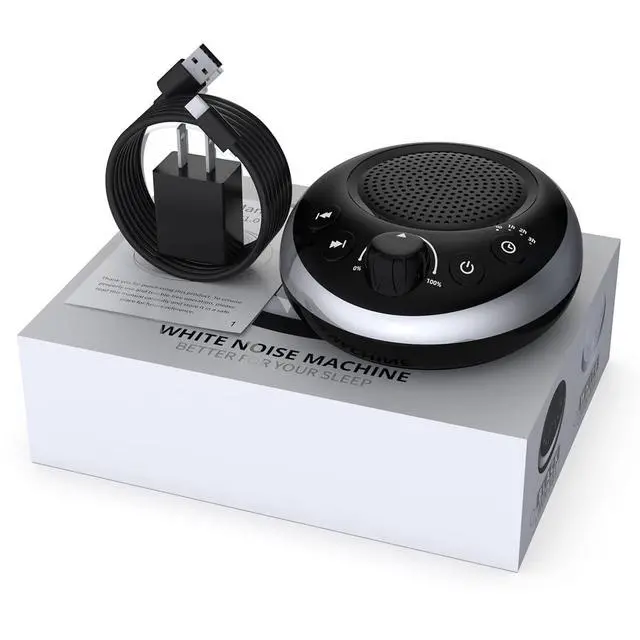 Alt view image 7 of 7 - Sound Machine Loud White Noise Machine Nonstop Brown Noise Sleep Machine 30 Soothing Sounds for Baby Kids Adults Pink Noise Sounds Machine 36-Level Vol 4 Timer Memory Function for Home Travel Office