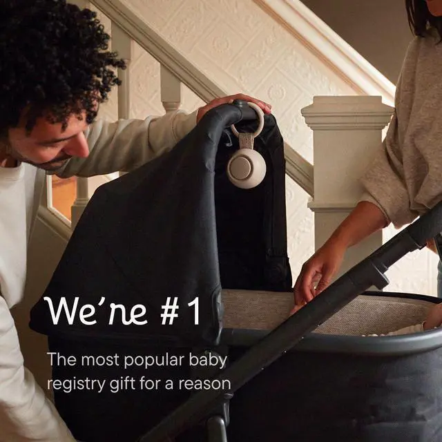 Alt view image 5 of 7 - Go | Portable Sound Machine for Babies and Kids | Sleep Soother | 10 Soothing Sounds | White Noise | Shush | Travel | Registry Gift | Baby Shower | Clips on Stroller | Greige