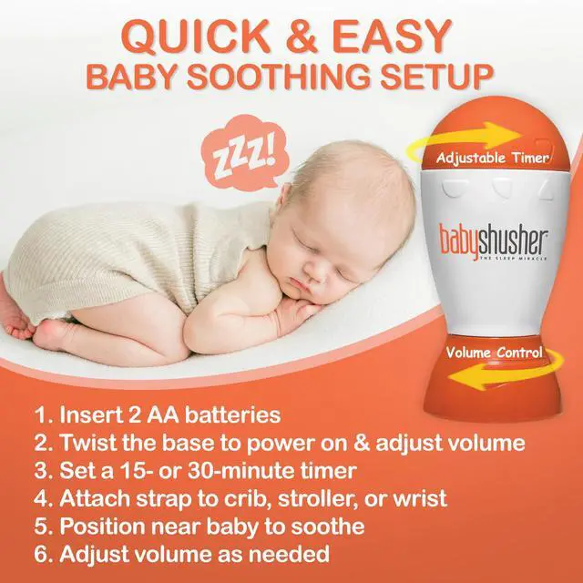 Alt view image 6 of 7 - Portable Sound Machine - Mom-Like 'Shh!' Sound for Baby, Sleeping Soother, Newborn Essentials for Crib, Battery Operated Hush, Travel Friendly, Shower & Registry Gift - 1 Count