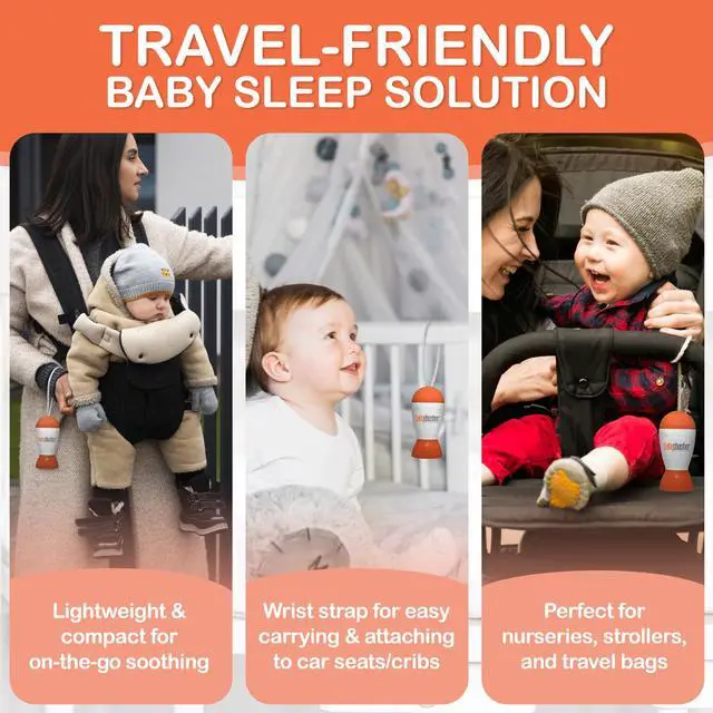 Alt view image 5 of 7 - Portable Sound Machine - Mom-Like 'Shh!' Sound for Baby, Sleeping Soother, Newborn Essentials for Crib, Battery Operated Hush, Travel Friendly, Shower & Registry Gift - 1 Count