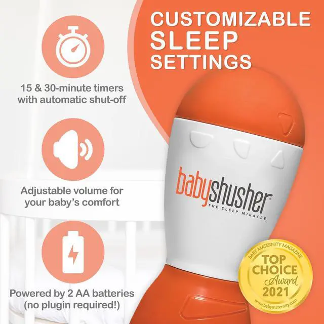 Alt view image 4 of 7 - Portable Sound Machine - Mom-Like 'Shh!' Sound for Baby, Sleeping Soother, Newborn Essentials for Crib, Battery Operated Hush, Travel Friendly, Shower & Registry Gift - 1 Count