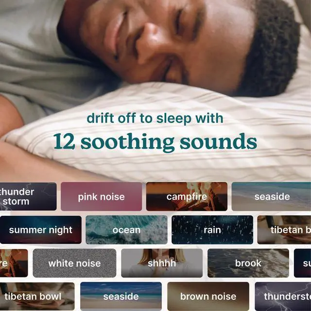 Alt view image 3 of 7 - Sleep Better Portable Sound Machine, Night Light, Black