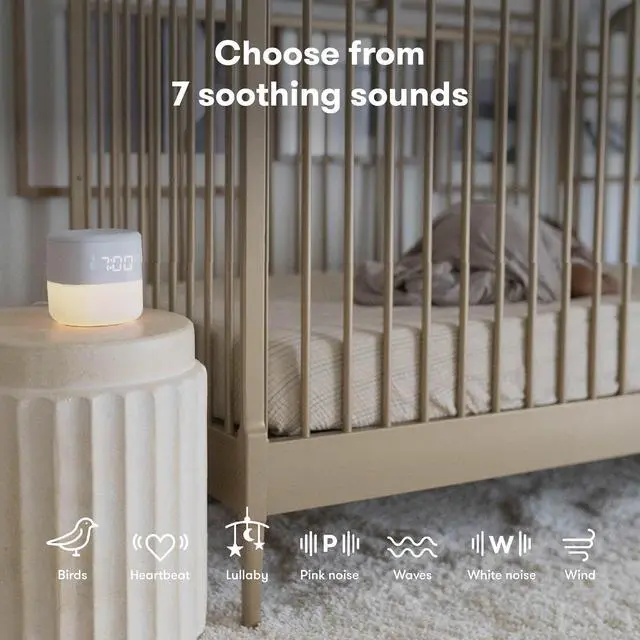 Alt view image 3 of 7 - Baby 3-in-1 Alarm Clock + Sound Machine + Nightlight | Wake Up Light Sunrise Alarm Clock, White Noise Soother, Sleep Trainer, Nursery + Toddler + Kids Bedroom (Bluetooth)