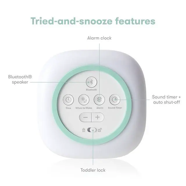 Alt view image 7 of 7 - Baby 3-in-1 Alarm Clock + Sound Machine + Nightlight | Wake Up Light Sunrise Alarm Clock, White Noise Soother, Sleep Trainer, Nursery + Toddler + Kids Bedroom (Bluetooth)