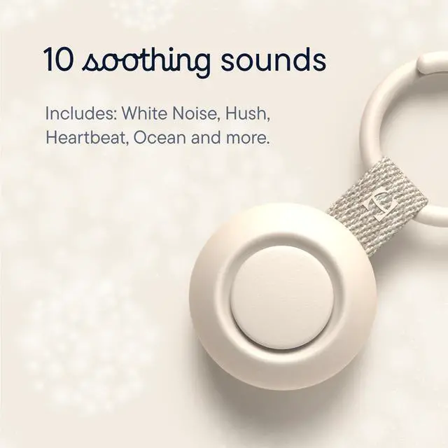 Alt view image 6 of 7 - Go | Portable Sound Machine for Babies and Kids | Sleep Soother | 10 Soothing Sounds | White Noise | Shush | Travel | Registry Gift | Baby Shower | Clips on Stroller | Putty