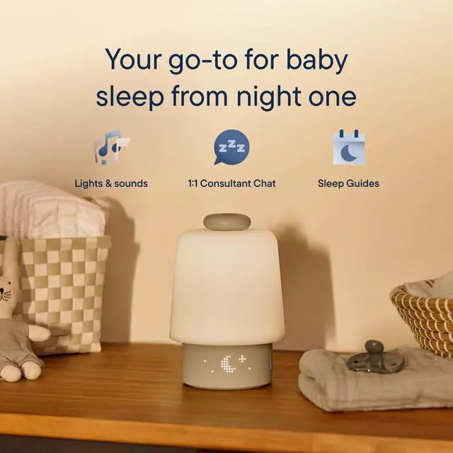 Alt view image 2 of 7 - Sound Machine, Night Light | Sleep Support | Registry Essential, Routine Builder, Time-to-Rise Alarm Clock, White Noise, Nursery Stories, Toddler Kids (Wi-Fi) (Greige)