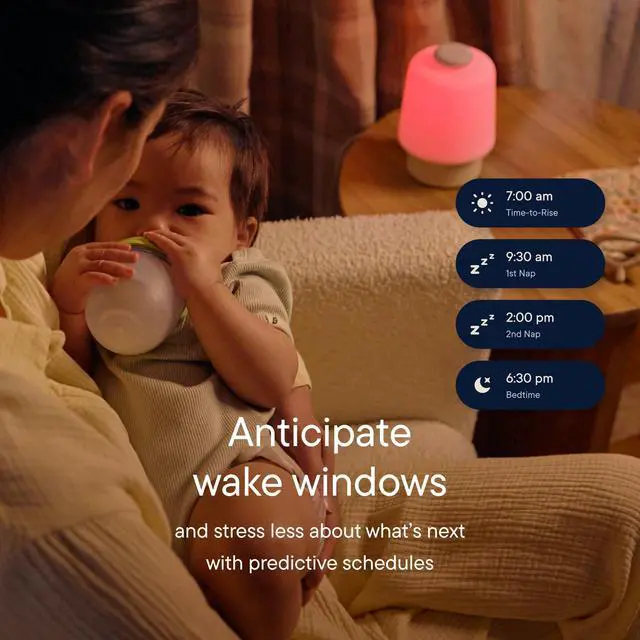 Alt view image 6 of 7 - Sound Machine, Night Light | Sleep Support | Registry Essential, Routine Builder, Time-to-Rise Alarm Clock, White Noise, Nursery Stories, Toddler Kids (Wi-Fi) (Greige)
