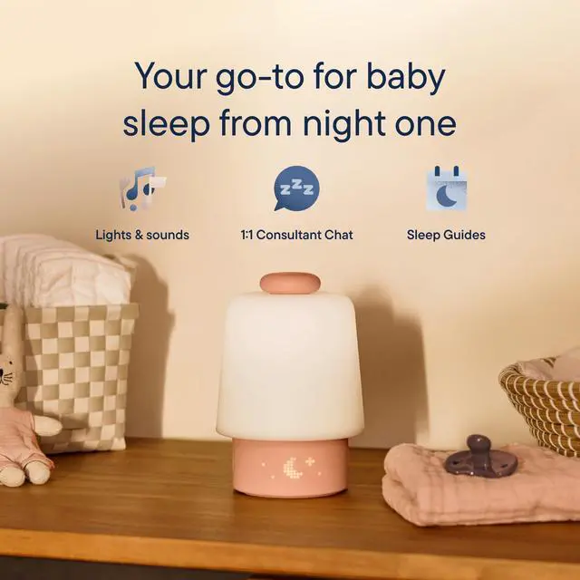 Alt view image 2 of 7 - Sound Machine, Night Light | Sleep Support | Registry Essential, Routine Builder, Time-to-Rise Alarm Clock, White Noise, Nursery Stories, Toddler Kids (Wi-Fi) (Peach)