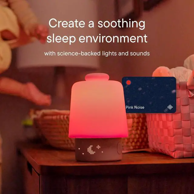 Alt view image 3 of 7 - Sound Machine, Night Light | Sleep Support | Registry Essential, Routine Builder, Time-to-Rise Alarm Clock, White Noise, Nursery Stories, Toddler Kids (Wi-Fi) (Peach)