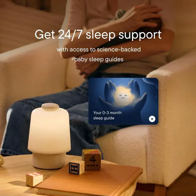 Alt view image 7 of 7 - Sound Machine, Night Light | Sleep Support | Registry Essential, Routine Builder, Time-to-Rise Alarm Clock, White Noise, Nursery Stories, Toddler Kids (Wi-Fi) (Peach)