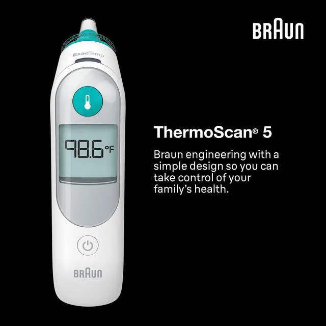 Alt view image 7 of 7 - ThermoScan 5 Ear Thermometer, Digital Display, Baby and Infant Thermometer with ExacTemp Stability Indicator for Professional Accuracy, Recommended by Pediatricians