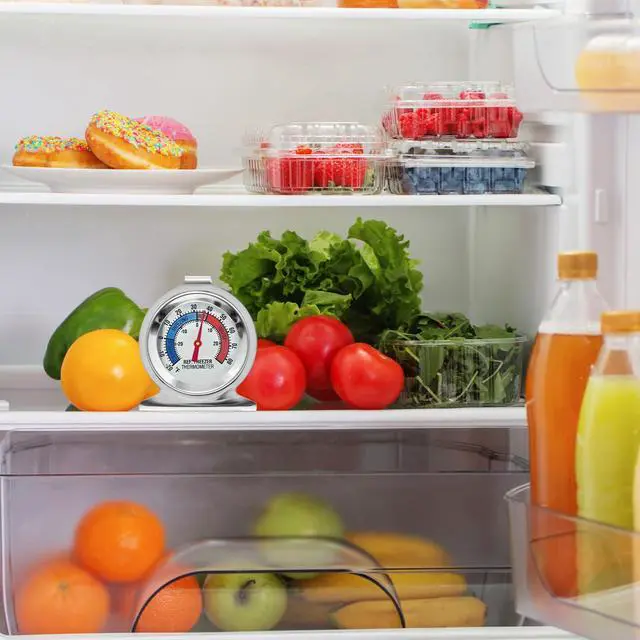 Alt view image 5 of 7 - 12 Pack Refrigerator Freezer Thermometer Large Dial Fridge Thermometer with Dual-Scale -30~30°C/-20~80°F for Freezer Refrigerator Cooler