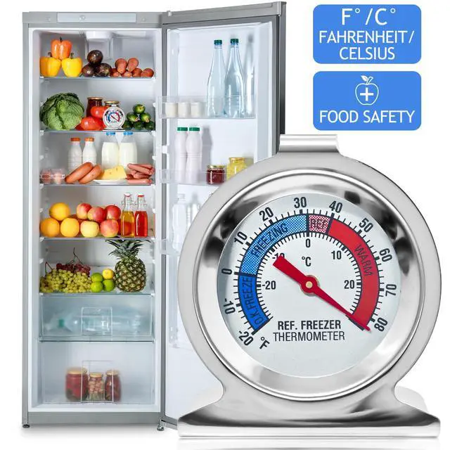 Alt view image 4 of 7 - 12 Pack Refrigerator Freezer Thermometer Large Dial Fridge Thermometer with Dual-Scale -30~30°C/-20~80°F for Freezer Refrigerator Cooler